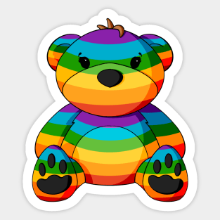 Rainbow Teddy Bear Sticker